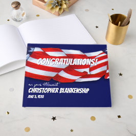 Gefeliciteerd met pensionering Red White Bunting Gastenboek