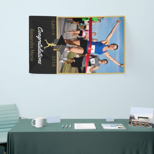 Gefeliciteerd met Photo Track-runner afstuderen Spandoek (Beurs)