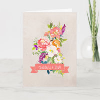 Gefeliciteerd met Rustic Flower Bouquet Wedding