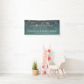 Gefeliciteerd met Rustic Tea Lights Engagement Par Spandoek (Insitu)