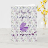 Gefeliciteerd met Single Mam over New Baby Kaart (Gele Bloem)