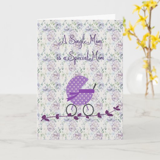 Gefeliciteerd met Single Mam over New Baby Kaart (Gele Bloem)