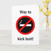 Gefeliciteerd met stoppen met roken kaart (Gele Bloem)