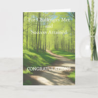 Gefeliciteerd met succes gevouwen Kaart