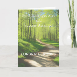 Gefeliciteerd met succes gevouwen Kaart