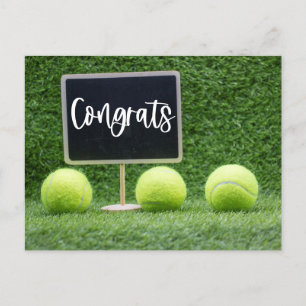 Gefeliciteerd met tennis voor speler  ] briefkaart