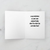 GEFELICITEERD MET UW ADOPTIE KAART (Binnen)