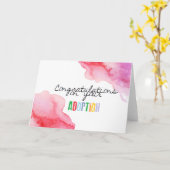 Gefeliciteerd met uw adoptie kaart (Gele Bloem)