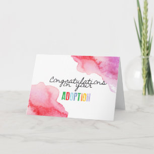 Gefeliciteerd met uw adoptie kaart