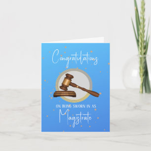 Gefeliciteerd met uw beëdiging als magistraat kaart