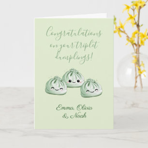 Gefeliciteerd met uw drieling, knuffelende bolletj kaart