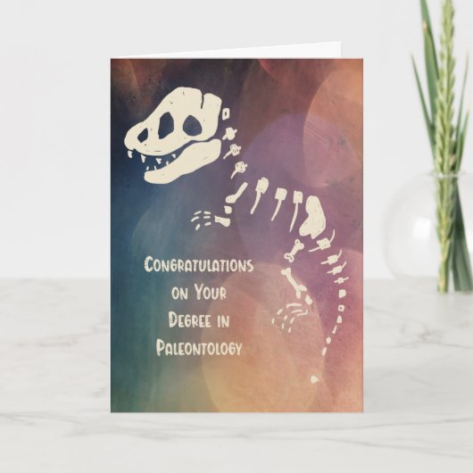Gefeliciteerd met uw graad in Paleontologie Kaart (Voorkant)
