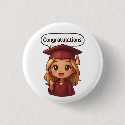 Gefeliciteerd met uw heldere Button (Voorkant)