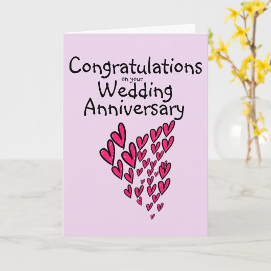 Gefeliciteerd met uw huwelijksjubileumkaart kaart (Gele Bloem)