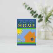Gefeliciteerd met uw nieuwe huis (Crayola Shapes) Aanbevelingskaartje (Staand voorkant)