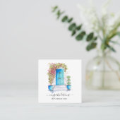 Gefeliciteerd met uw nieuwe huis makelaar vierkante visitekaartje (Staand voorkant)