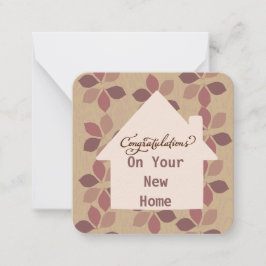 Gefeliciteerd met uw nieuwe huis notitiekaart: notitiekaartje