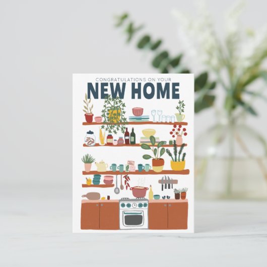 GEFELICITEERD MET UW NIEUWE HUIS VERHUIZING Mooie Briefkaart (Staand voorkant)