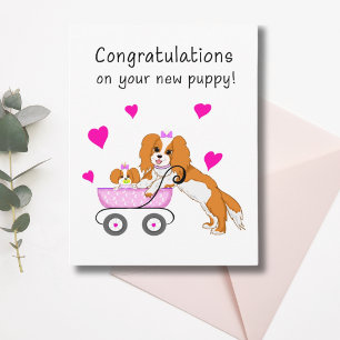 Gefeliciteerd met uw nieuwe puppy kaart