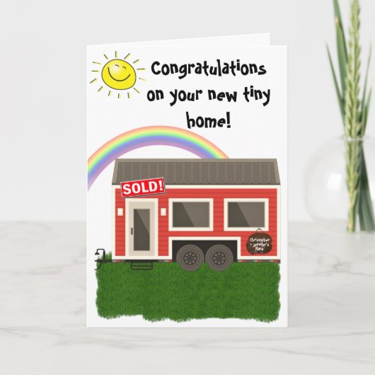 Gefeliciteerd met uw nieuwe Tiny Home Kaart (Voorkant)