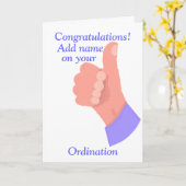 Gefeliciteerd met uw Ordination customize Kaart (Gele Bloem)