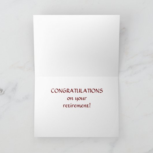 GEFELICITEERD MET UW ** PENSIOEN ** KAART (Binnen)