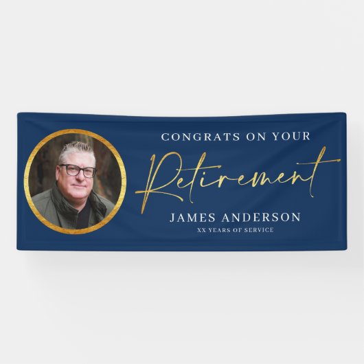 Gefeliciteerd met uw Premier Photo + Gold Script B Spandoek (Horizontaal)