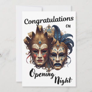 Gefeliciteerd met uw theater openingsavond bedankkaart