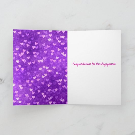 Gefeliciteerd met uw Verloving groet Kaart (Binnen)