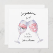  Gefeliciteerd met uw verloving kaart  (Voorkant / Achterkant)