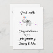 Gefeliciteerd met uw zwangerschap, aanpassen feestdagenkaart (Voorkant / Achterkant)