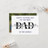 Gefeliciteerd met Vaderdag, de Beste kaart (Voorkant / Achterkant in situ)