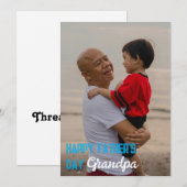 Gefeliciteerd met Vaderdag, opa Kaart Persoonlijk (Voorkant / Achterkant)