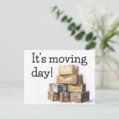 Gefeliciteerd met verhuisdag briefkaart (Staand voorkant)