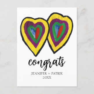 Gefeliciteerd met Verloving Gift Heart. Feestdagenkaart