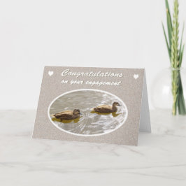 Gefeliciteerd met Verloving, paar houthakkers Kaart