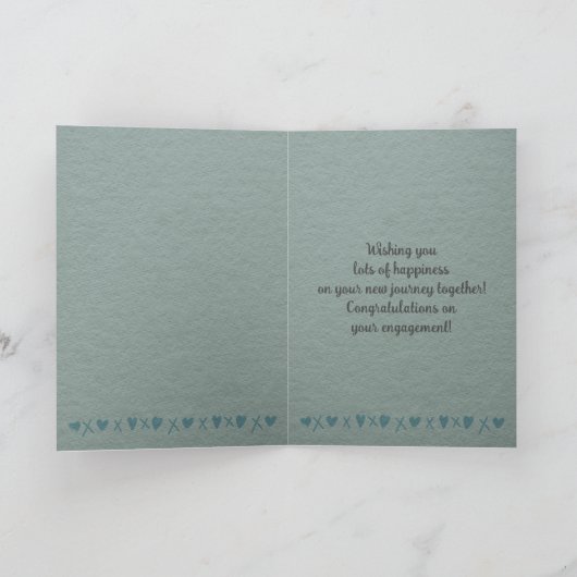 Gefeliciteerd met Verloving voor persoonlijke wedd Kaart (Binnen)