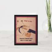 Gefeliciteerd met WWII Malaria Muggen Kaart (Voorkant)