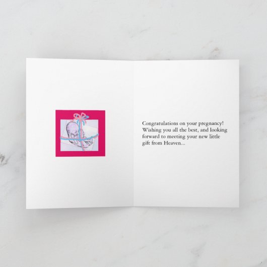Gefeliciteerd met zwangerschap kaart (Binnen)
