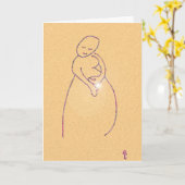 Gefeliciteerd met zwangerschap kaart (Gele Bloem)