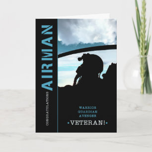 Gefeliciteerd militair ontslag Airman Kaart
