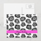 Gefeliciteerd Minimalistische Groovy Zwarte Witte  Briefkaart (Voorkant / Achterkant)