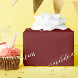 Gefeliciteerd Minimalistische Moderne Calligrafie Cadeaupapier