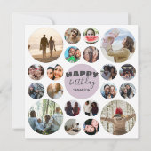 Gefeliciteerd Modern Roze 20 Foto Collage Kaart (Voorkant)