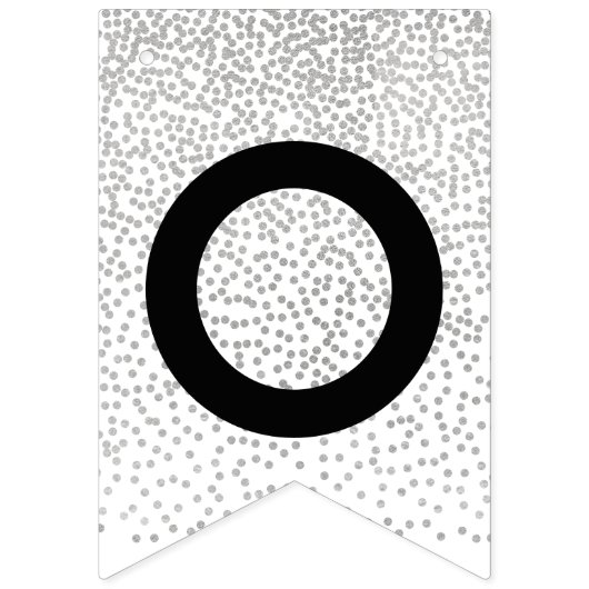 Gefeliciteerd Modern Silver Confetti Afstuderen Vlaggetjes (Tweede vlag)