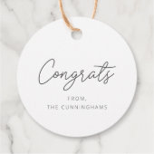 Gefeliciteerd Moderne elegante eenvoudige grafisch Bedankjes Labels (Achterkant)