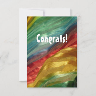Gefeliciteerd! Multicolored de draadkaart van rege Bedankkaart