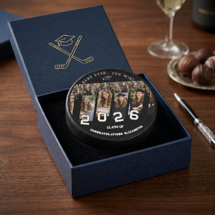 Gefeliciteerd Naam Feest Afstudeerklas Van.. Favor Hockey Puck
