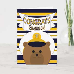 Gefeliciteerd - Navy kleinzoon Kaart