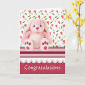 Gefeliciteerd New Baby Kaart (Gele Bloem)